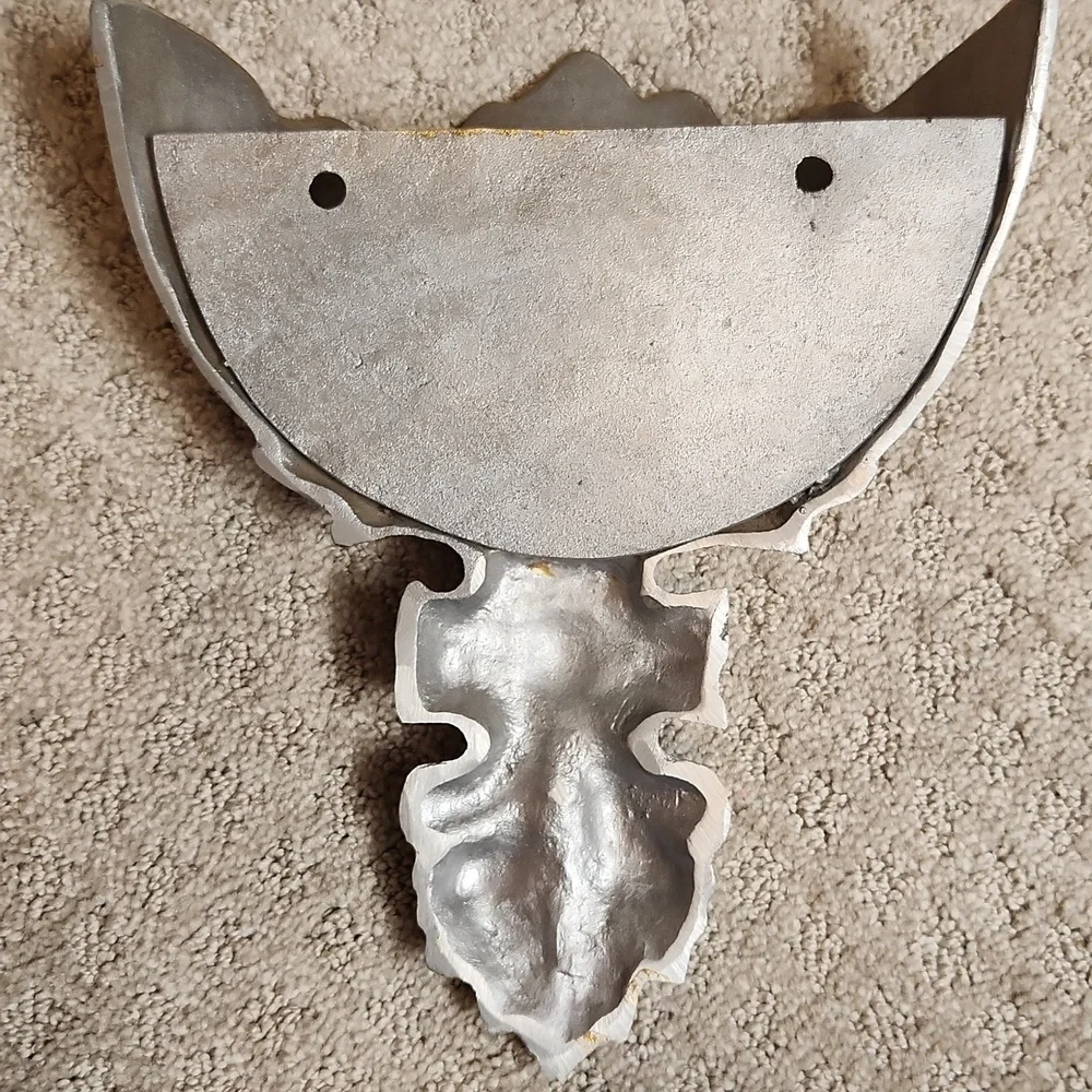 Vintage Hoda Hollywood Regency Mid-Century Golden Wall Pocket Cast Aluminum